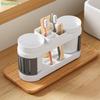 Mundspülbecher Zahnbürstenhalter Set Badezimmer Zahnpasta Regal Waschset Becherhalter