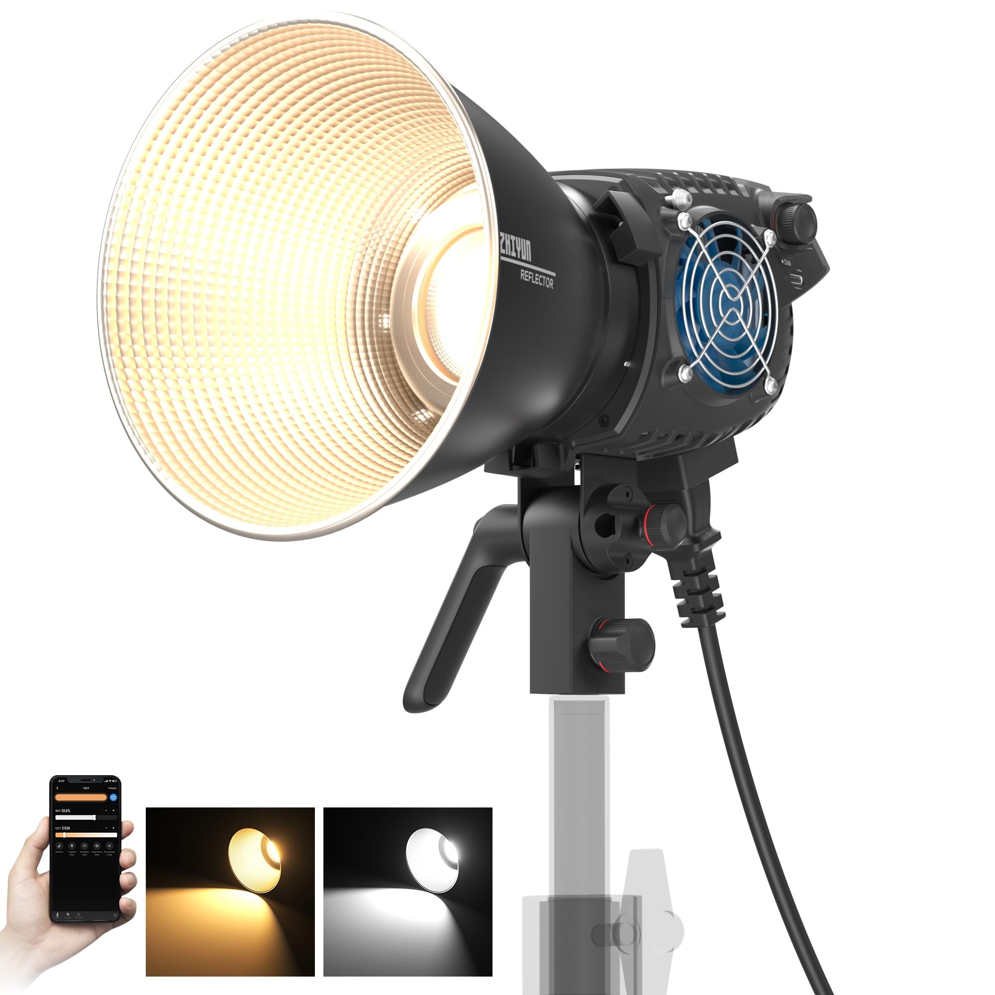 

Flagship ZHIYUN MOLUS B200 200W LED Video COB Photography Lighting Compact Body with Bowens Mount [Official Store] Light, Bi-Color Light,