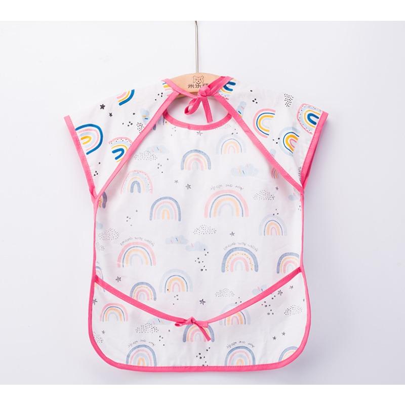 0-1Jahre Niedliche Cartoon Baby Lätzchen Wasserdicht Säugling Essen Kinder Zeichnen Ärmellos Baby Bandana Lätzchen Weiches Baby Lätzchen Mahlzeit Spucktuch