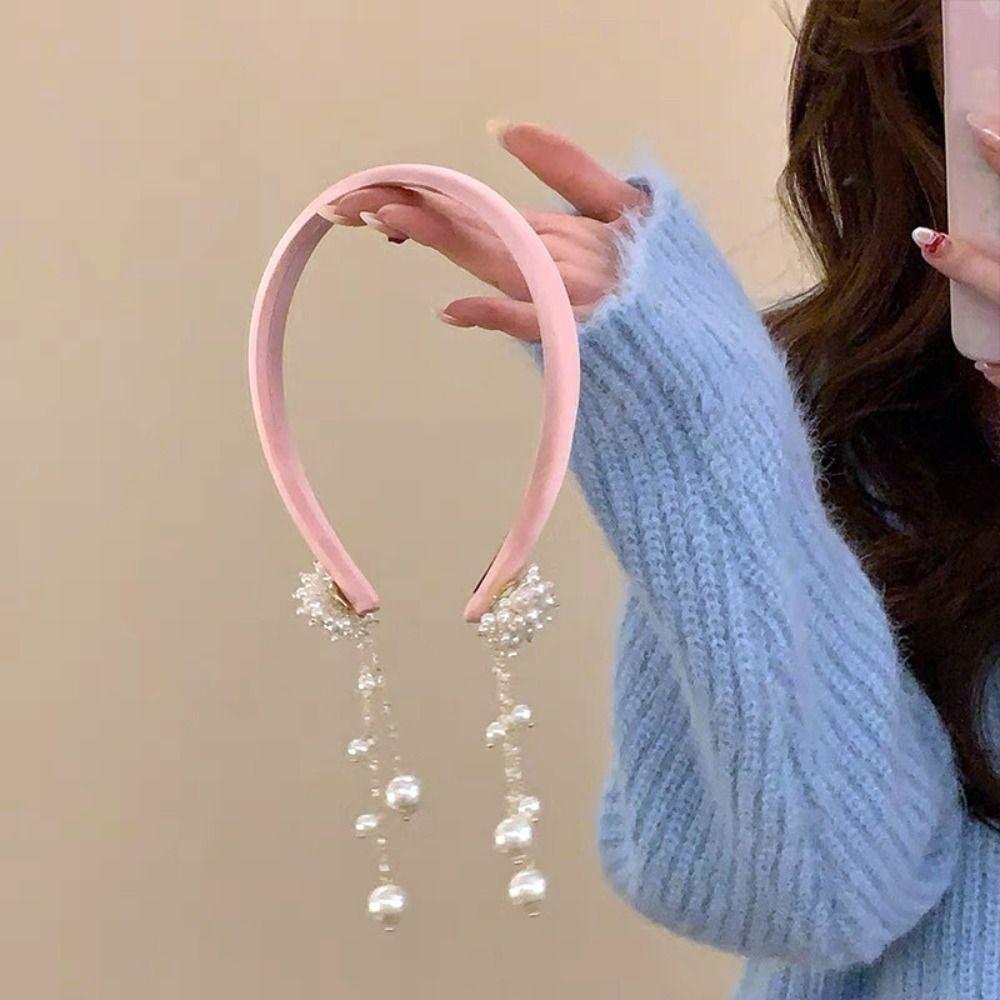 Bandeau à Tassel et Clochettes en Cristal Bandeau Papillon Perle Cerceau de Cheveux Style Ethnique Accessoire de Cheveux Mariage