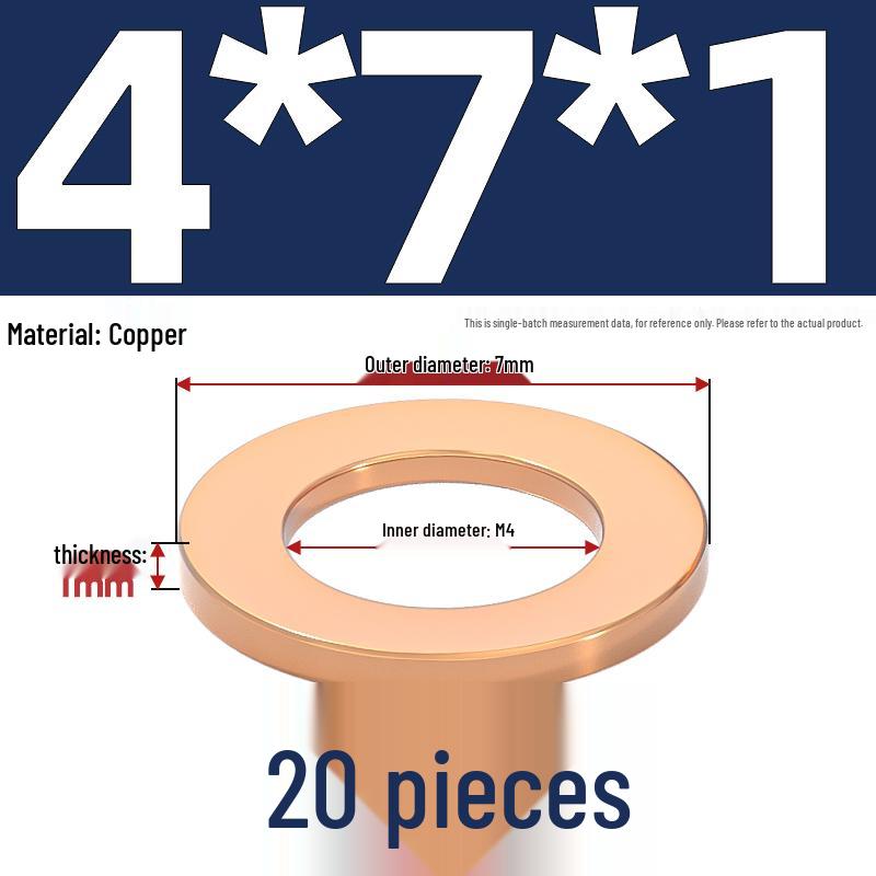 National Standard Red Copper Gasket Seal Ring and Flat Washer M3-M60mm for Marine Instruments
