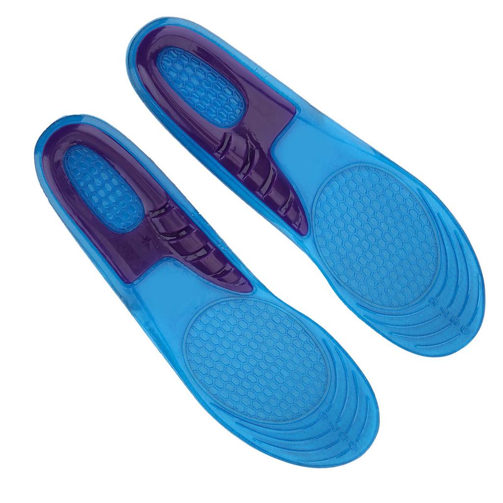 Unisex Sports Shoe Pads Silicone Soft Anti Shock Insloes Foot  or (S)