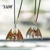 Holiday Car Gift Bling Rhinestone Bat Hanging Accessories, Halloween Sparkly Rear View Interior Decoration Mirror Charm, Cute Ornament for Men