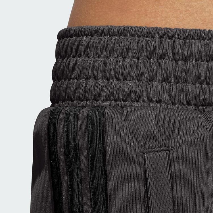 Adidas Originals Tricot Warm Up Pants Three Stripe Color Block Loose Knit Sports Pants Women Pants Carbon-Black IJ5226