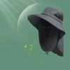 UV Protection Bucket Hat with Neck Flap Lightweight Full Face Mask Sun Guard for Hiking Fishing Camping