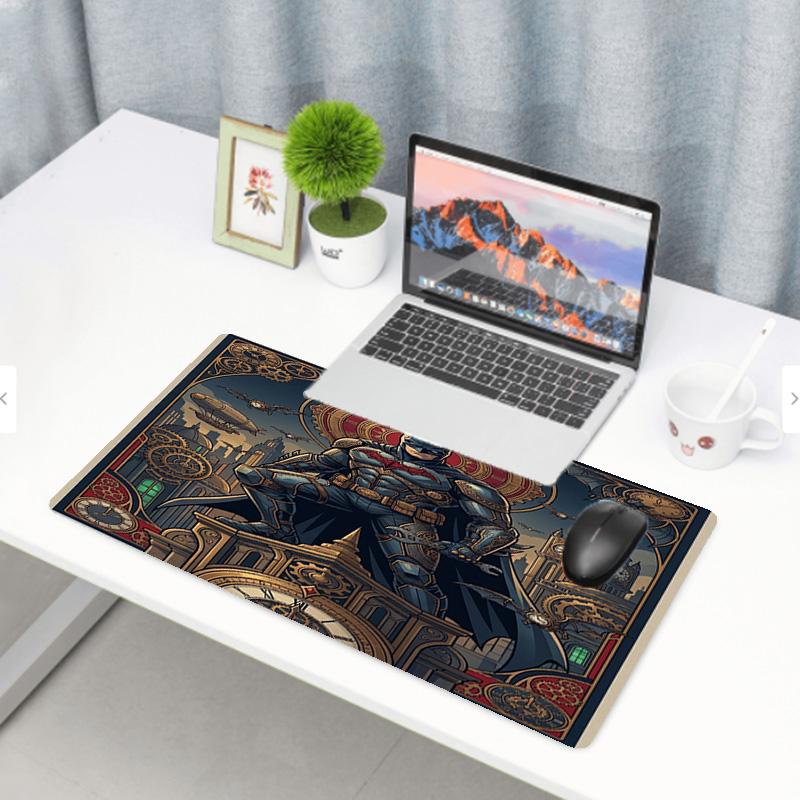 Batman Print Mouse Pad, Anti‑Slip Desktop Keyboard Mat, for PC Laptop Gaming Working Daily Use, Cool Festival Surprise Gift