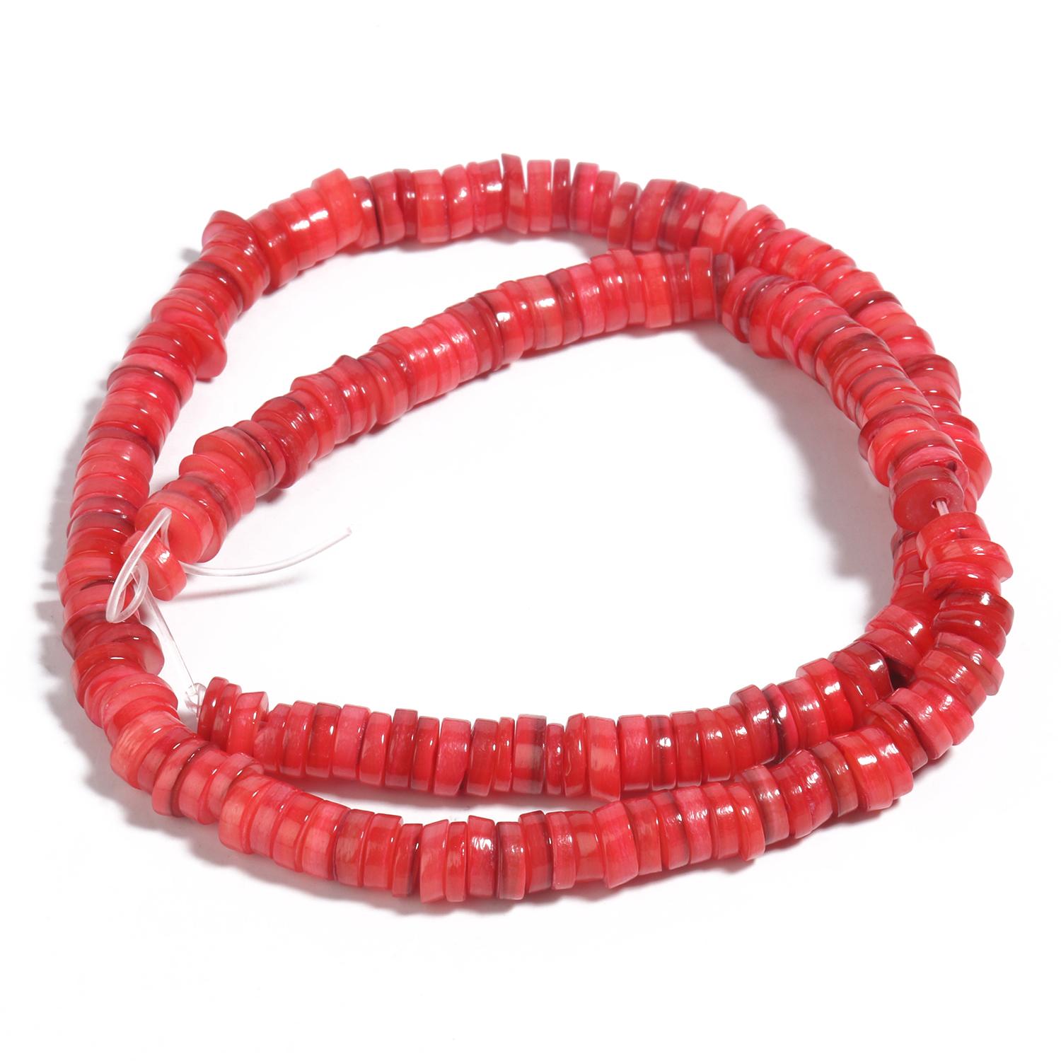 

Плоские бусины в виде пресноводных ракушек Heishi, круглые свободные бусины-разделители Rondelle для изготовления ювелирных изделий, браслеты из перламутровых ракушек своими руками, 15 дюймов 4mm