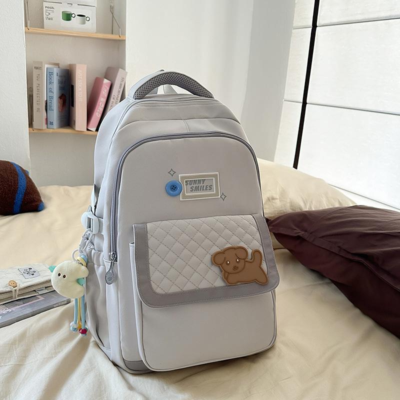Schoolbag new casual large-capacity backpack, junior high school college student schoolbag ins high value, simple and lightweight backpack