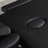 2 Section Portable Foldable Lightweight Aluminium Massage Table Couch Beauty Bed with FREE Carry Bag Black