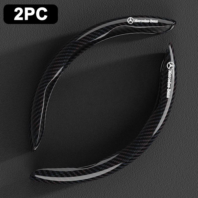 2pcs Carbon Fiber Car Steering Wheel Cover with Non-Slip Lining for Mercedes Benz AMG W212 W211 W213 W203 W205 W204 Accessories RW7