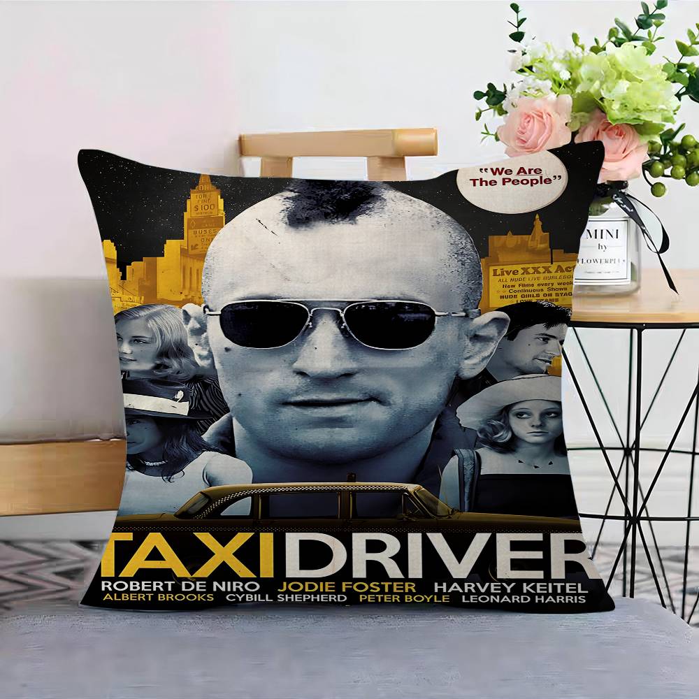 Classic Movie Taxi Driver Cushion Cover Car Throw Pillow Case For Sofa Car Christmas Gift 40x40cm 45x45cm