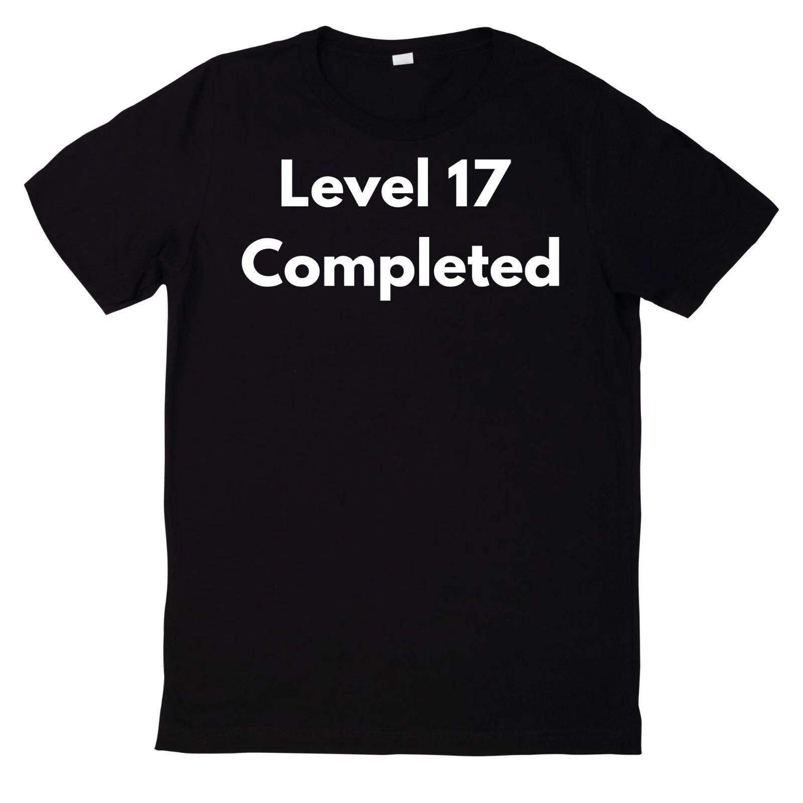 T-Shirt 17. Geburtstag Level 17 Completed Geschenk Geschenkidee Motiv S
