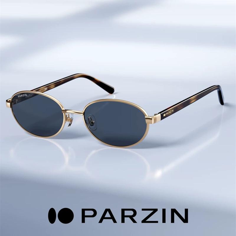 PARZIN Retro Oval Sunglasses For Women Alloy New UV Protection Sunglasses Men 8606