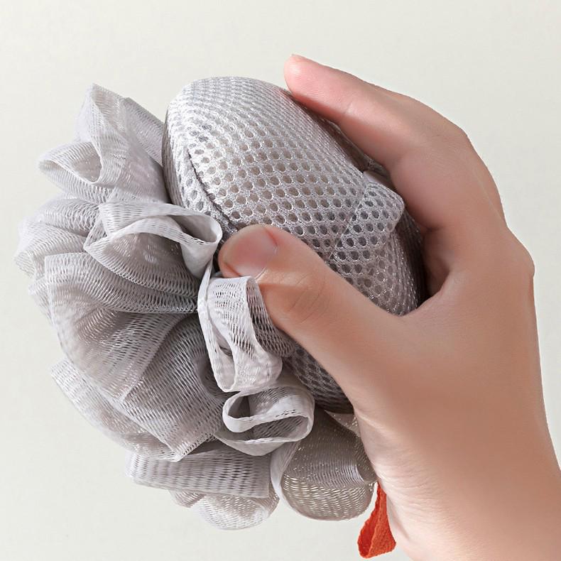 Scented Soap & Bath Ball Duo: Thick, Super Soft Foaming Mesh Bag with Soap Holder
