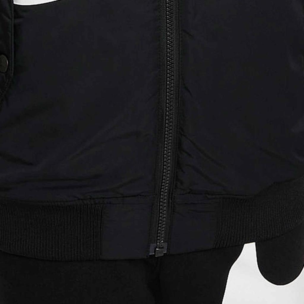 Nike Big Logo Print Fleece Sports Jacket Kids Outerwear Black DQ8303-010