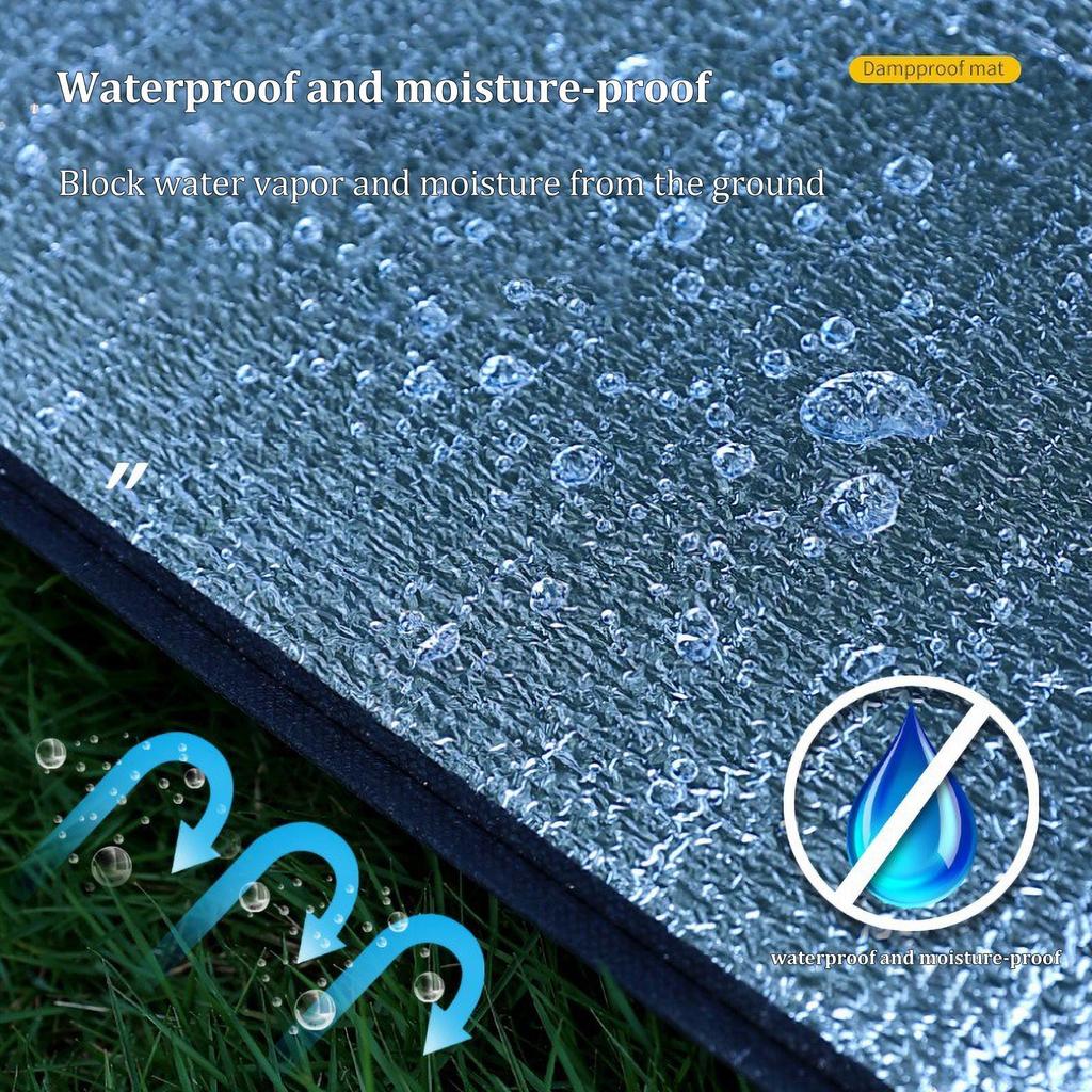 Camping Mat Foam Foil Blanket Aluminum Insulation Foam Foil Mat Sleeping Pad Thermal Outdoor Tent Footprint Reflecting Heat