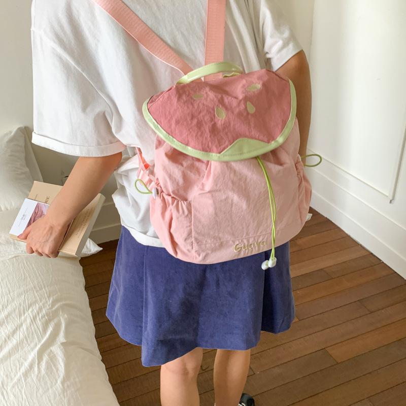 Large-capacity College Style Backpack New Spring and Summer Short Trip Small Backpack Simple Cute Versatile Commuting School Bag