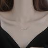 1 Pcs Women Cool Style Smiling Copper and Zirconia Pendant with Stainless Steel Chain Combination of Versatile Jewelry