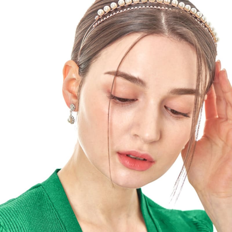 

ctwins многослойная жемчужная повязка для волос rosegold