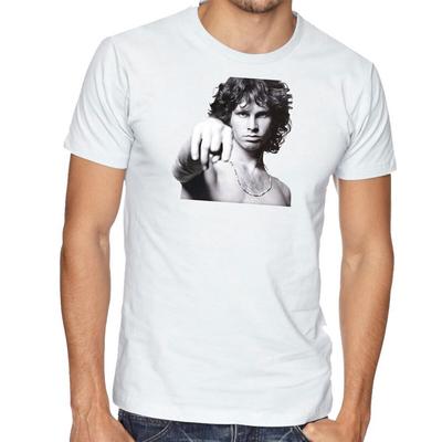 26 Jim Morrison The Doors Διασκεδαστικό Λευκό T-Shirt -683- Unisex T-Shirt