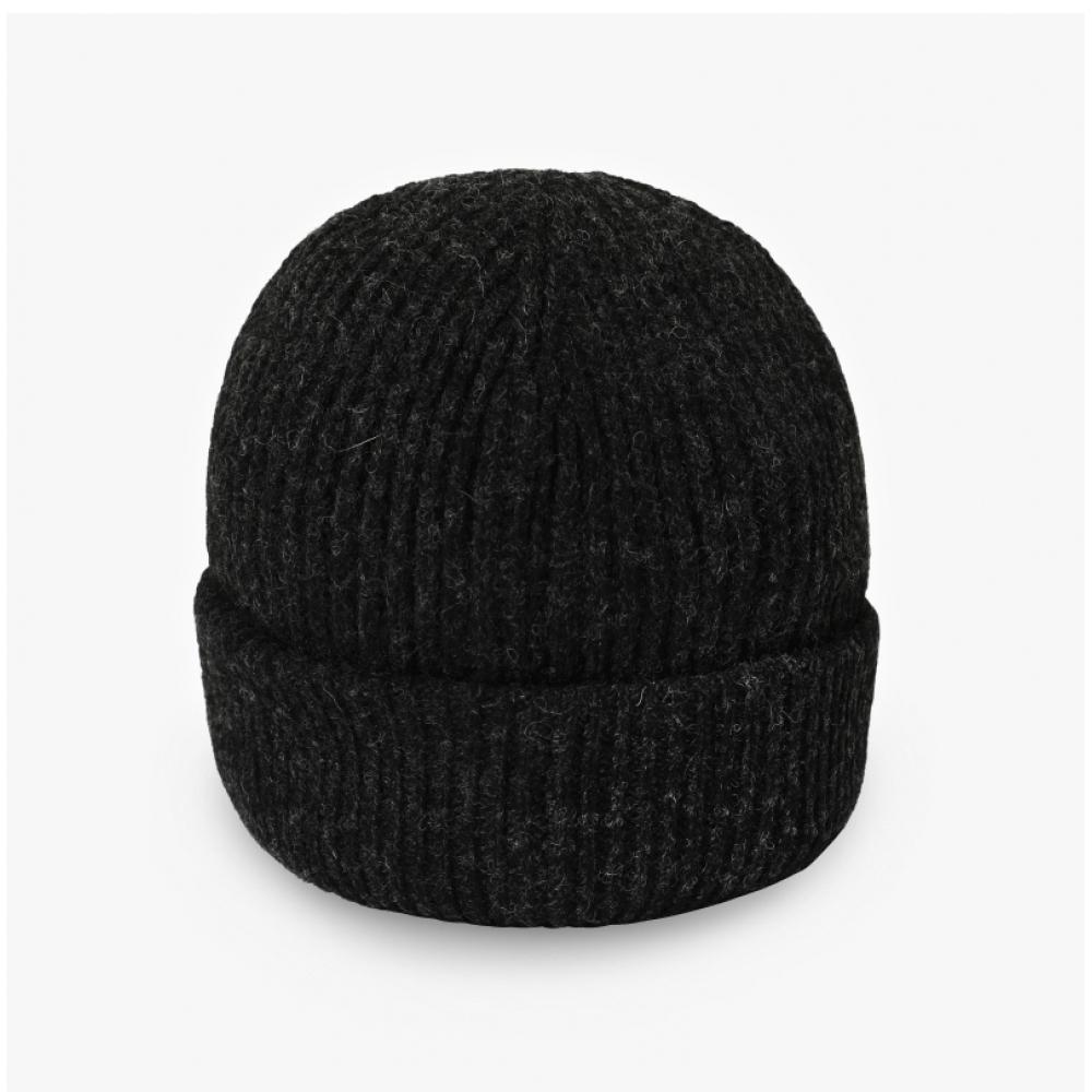 Ganni A5118 252 Logo Patch Light Structured Beanie