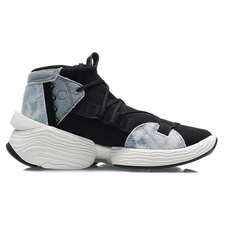 Li Ning Essence Enlightenment Kung Fu Winterized Low top Basketball Shoes Women's Black Blue AGBQ084-4