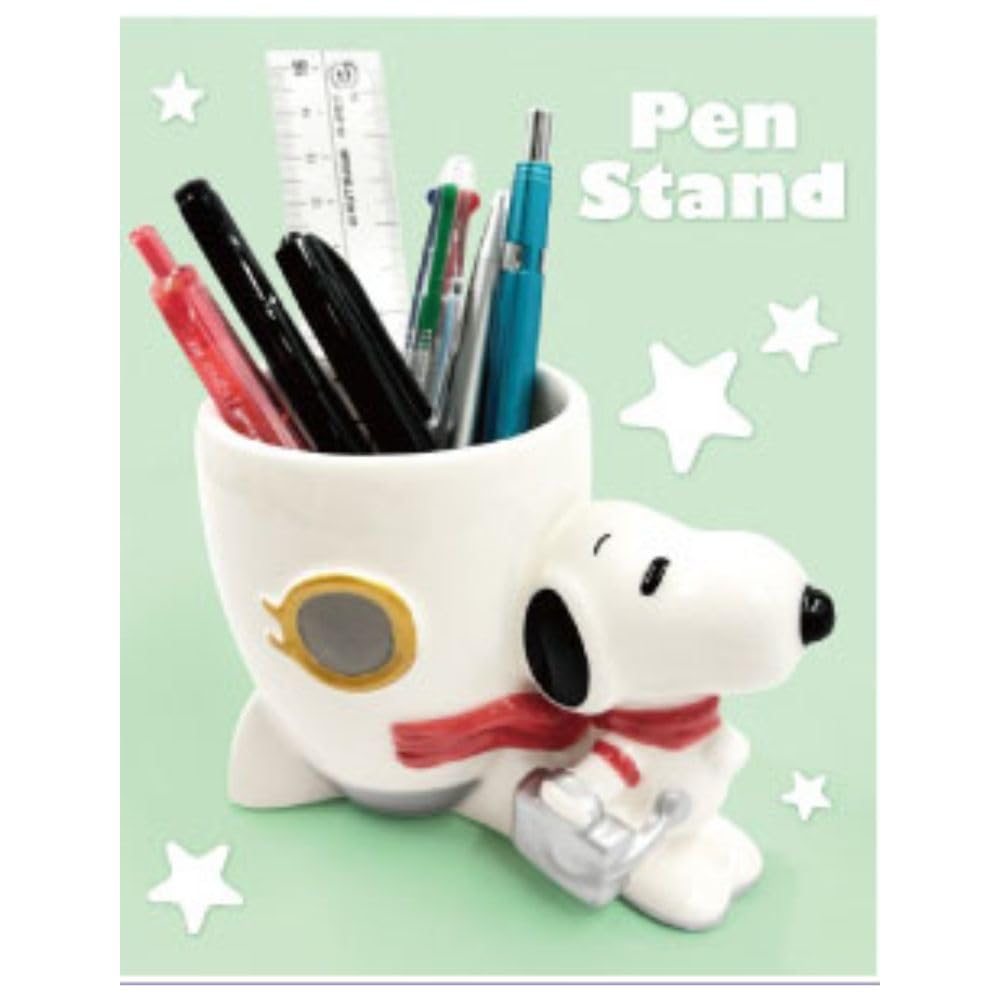 Marimo Craft SNOOPY Astronaut Pen W85 X H95 X Stand, Approx. D130mm, SPPS-080