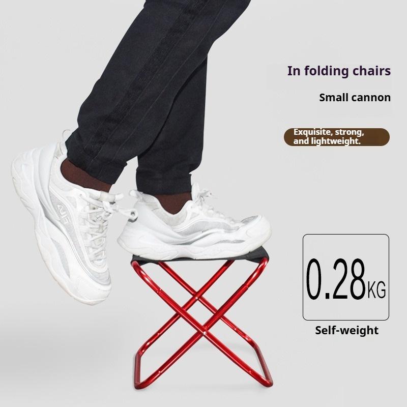 Outdoor Aluminum Alloy Folding Stool Mini Fishing Beach Chair Barbecue Camping Portable Folding Chair