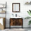 Vidaxl 2-Piece Bathroom Cabinet Set, Smoked Oak