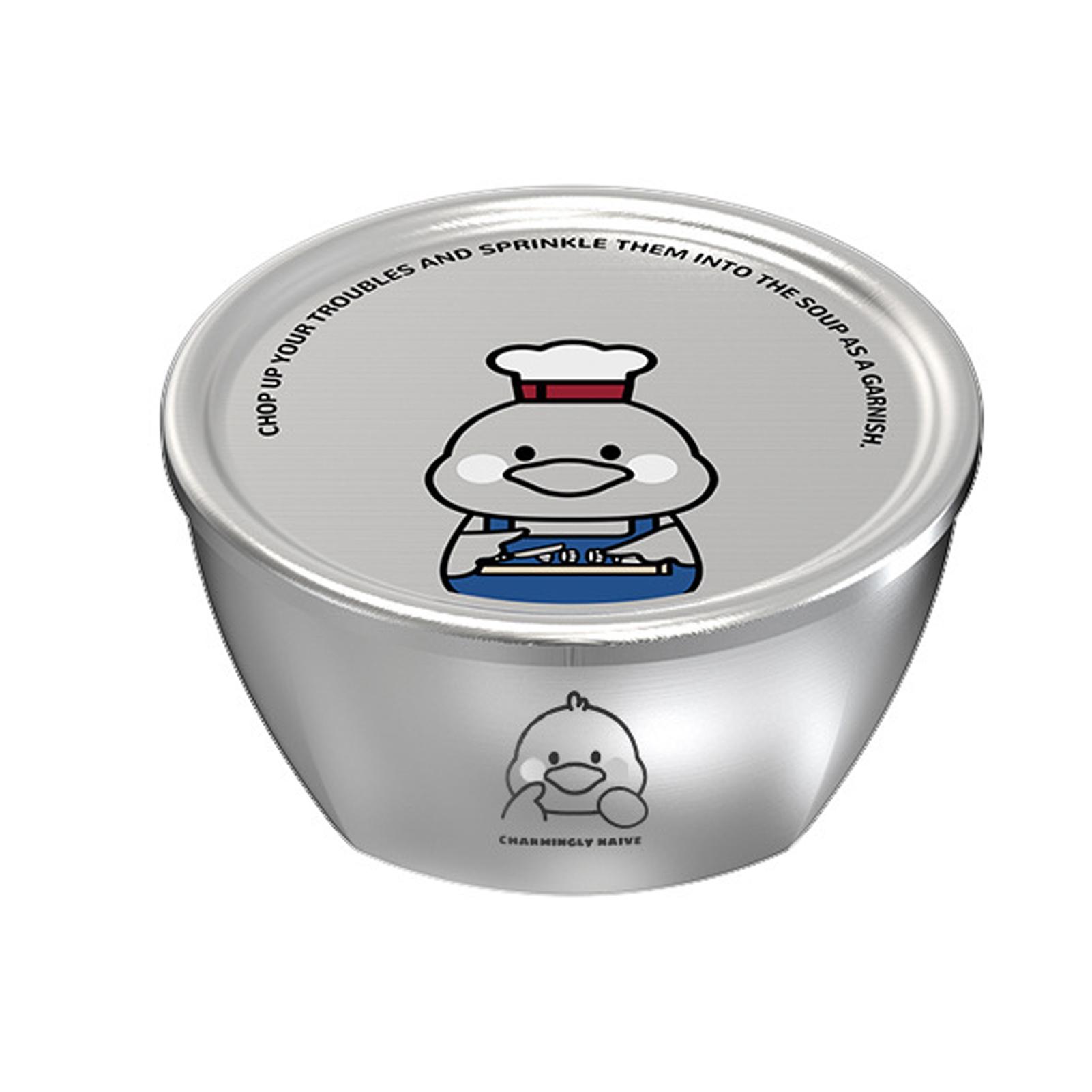 

304 Stainless Steel Thickened Bowl Home Children’s Fall-proof Anti-scald Baby Soup Bowl with Lid Cartoon Kindergarten Tableware
