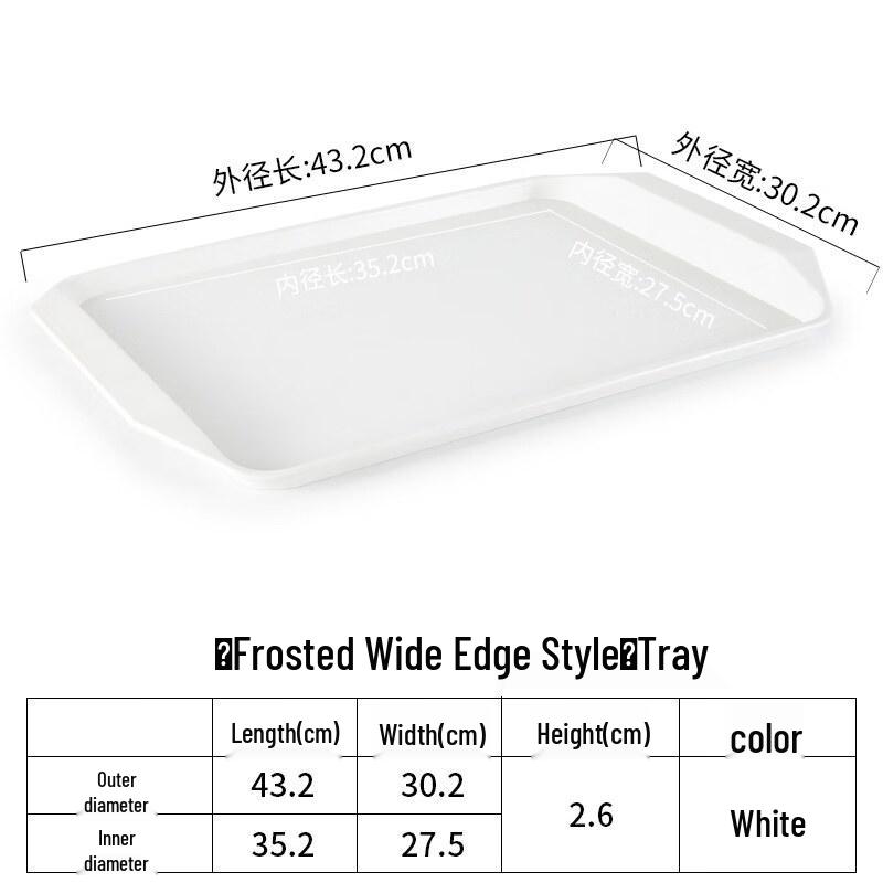 Rectangular Plastic Serving Tray
