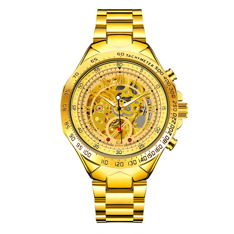 Top Brand New Fashion Business Mechanical Men's Watch Hollow Automatic Men's Mechanical Waterproof Watch