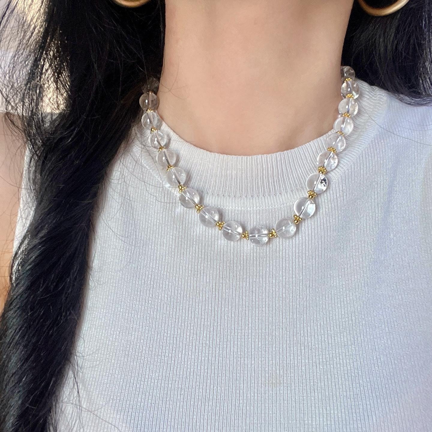 Vintage Natural Baroque Freshwater Pearl Cube Sugar Chalcedony Agate Sweater Chain Necklace Clavicle Chain