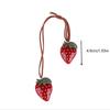 Cute Strawberry Bag Pendant Braided Strawberry Ornaments Creative Keychain Strawberry Car Hanging