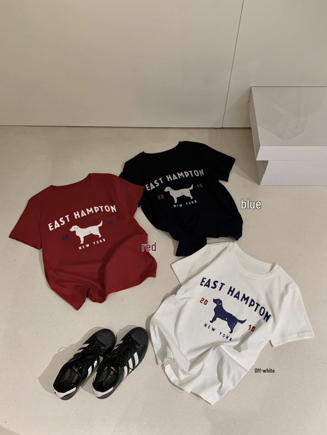 Guangzhou Thirteen Hong Women s Petite Floral Short-Sleeve T-Shirt - Loose Casual Spring/Summer Top One Size красный