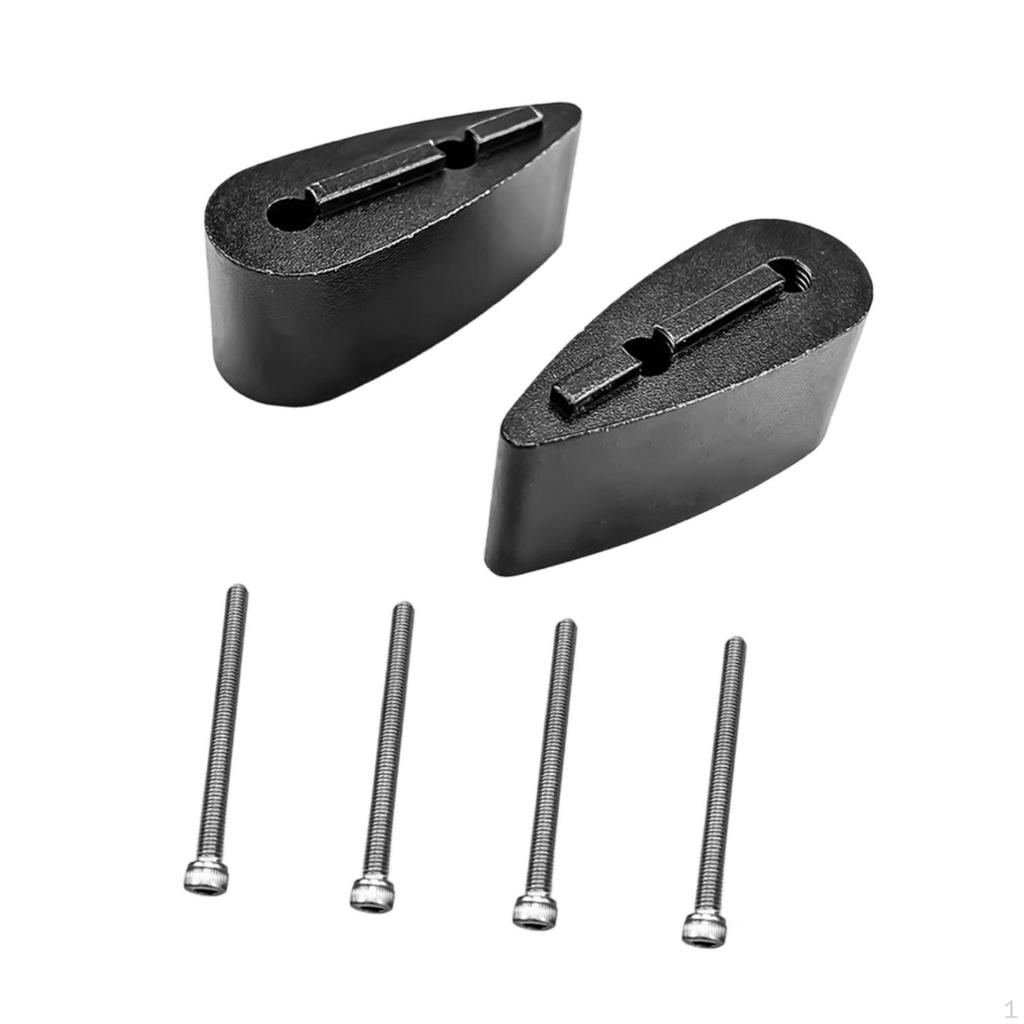 2 Pieces Bike Handlebar Riser Adjustable Angle Wedge Set Triathlon Spacers