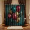 1pc Vintage Nostalgic Dance Party Birthday Festival Shower Curtain, with 12 Hooks, 180*180cm Bathroom Curtain for Home Decor
