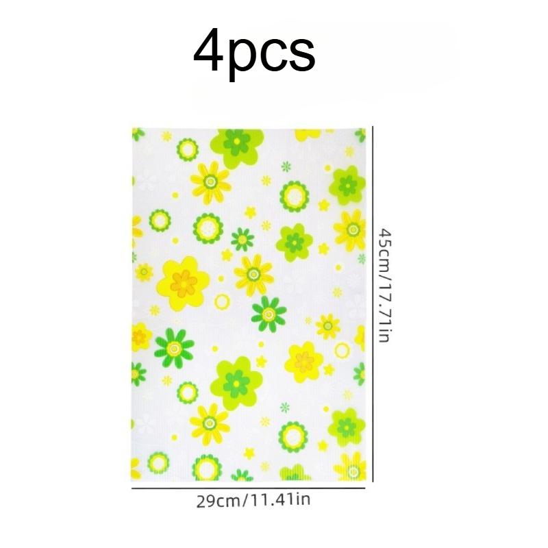 

4 шт. Нескользящие коврики для холодильника - Подкладки для холодильника, Противоскользящие подкладки для ящиков для холодильника, Кухня - Легко чистить, Устойчивые к царапинам one size fits all