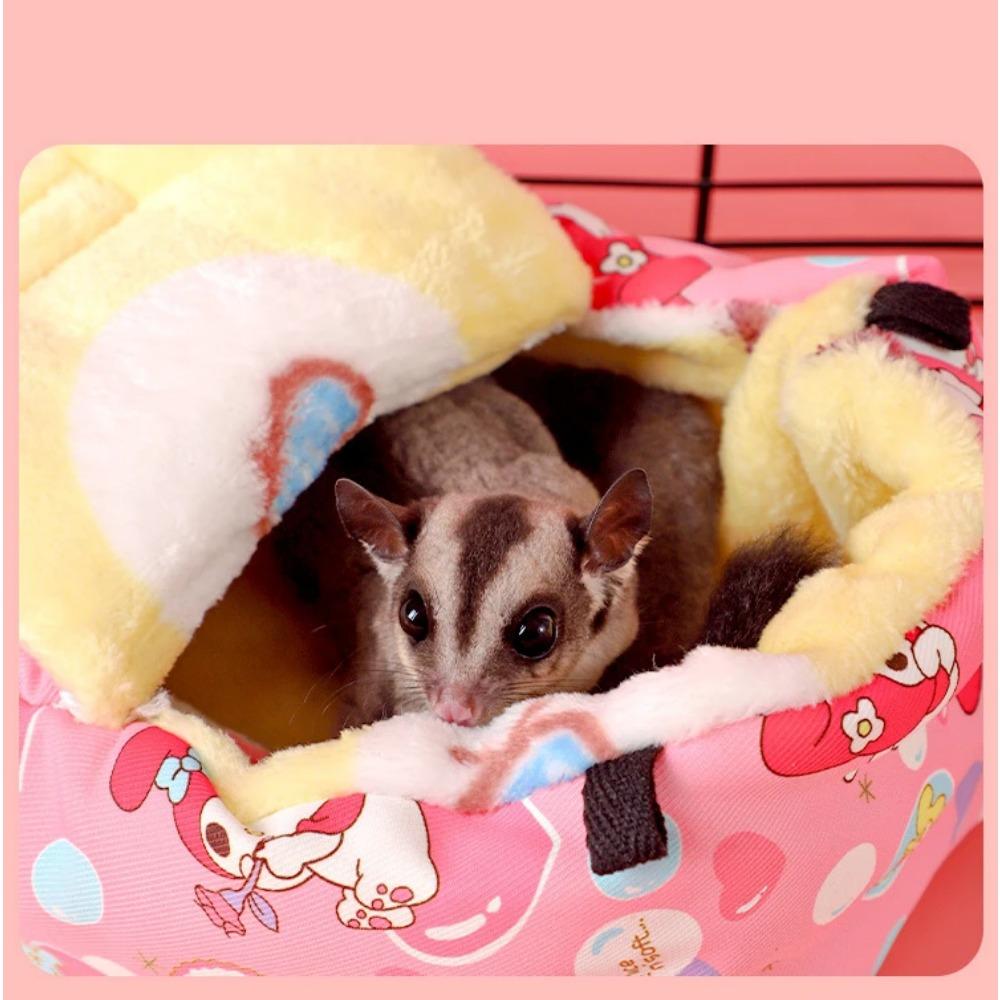 Pet Guinea Pig Sack Small Warm Nest Hanging Pet Hedgehog Squirrel Hamster Bed Waterproof Windproof Sleep Bag Winter Bed House