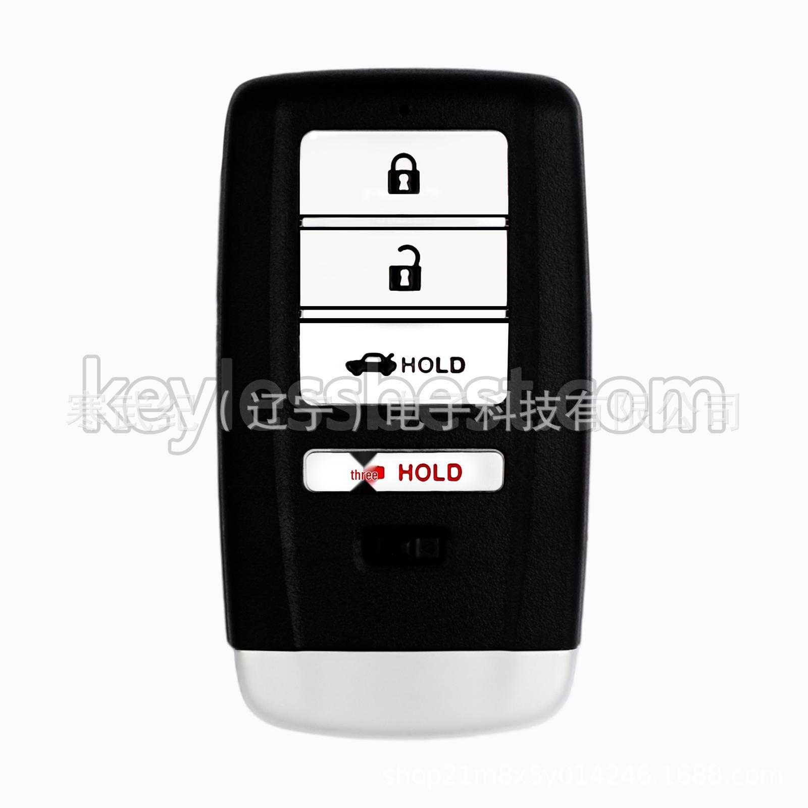 

Совместимый 4-кнопочный брелок для ключей для Honda Acura TLX ILX A-Spec KR5V2X KR5V21 5.4*4.2*1.4 cm чёрный