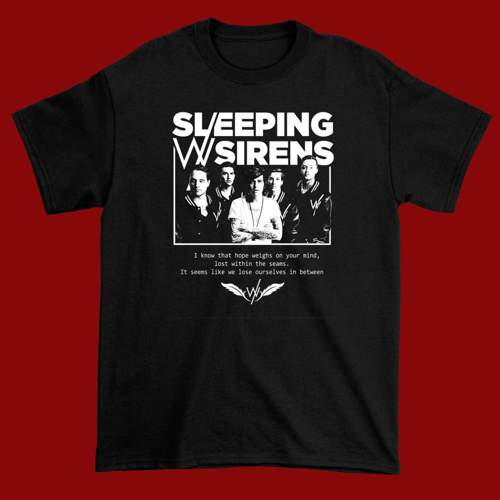 NEW Sleeping With Sirens Black Cotton Shirt S5XL AD799 Unisex T-Shirt M