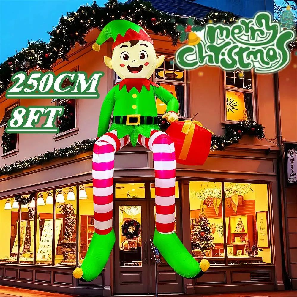 210cm Giant Nutcracker Soldiers Inflatables Christmas Decoration 2026 LED Light Blow Up Outdoor Garden Statues New Year Decor