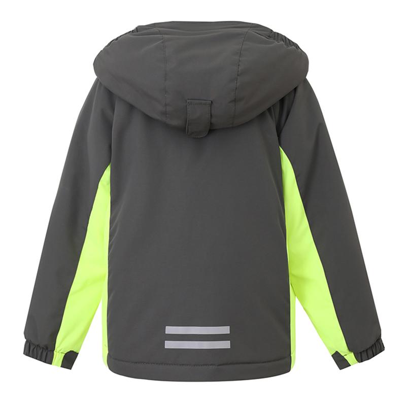 Gutter Skijakke Høst bomull Polstret jakke Hette Vanntett Vindtett Barn Vinter Varm Frakk Fleece Snowboard