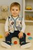 Warm Children' Vest 116 Sleeveless Jacket with Fleece In Teddy Bear