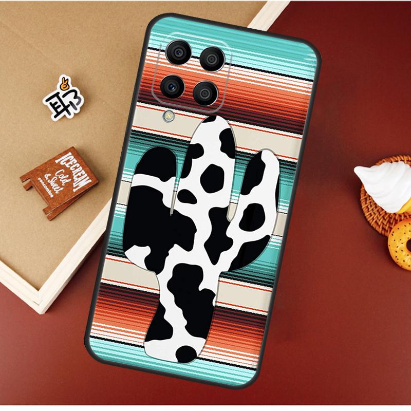 Boho Botanisches Blatt Kuh Kaktus Hülle Für Samsung Galaxy M16 M36 M56 M06 M52 M32 M12 M54 M34 M14 M35 M55 M15 M11 M31 M13 M53