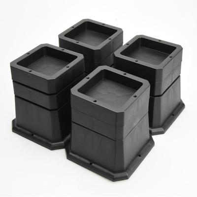 Furniture Height Adjustable Legs, 7cm/9.5cm/12cm, Stackable, Durable, for Under-Furniture Cleaning, 4-Piece Set