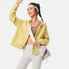 Li-Ning Fitness Series Moisture-Wicking Thermal Fleece Hooded Cardigan Raglan Dopamine Long Sleeve Sweatshirt Women sweatshirt AWDU562-3