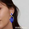 Multi-color Luxury Temperament Inlaid Zircon Earrings Women's Stud Earrings