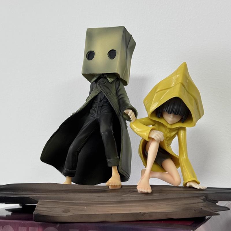 Kreskówkowe Little Nightmares II Sześć Mono Figurki Akcji Model Sceny z Gry Zabawki Podstawa Postaci Ozdoba Kolekcja Prezenty na Halloween