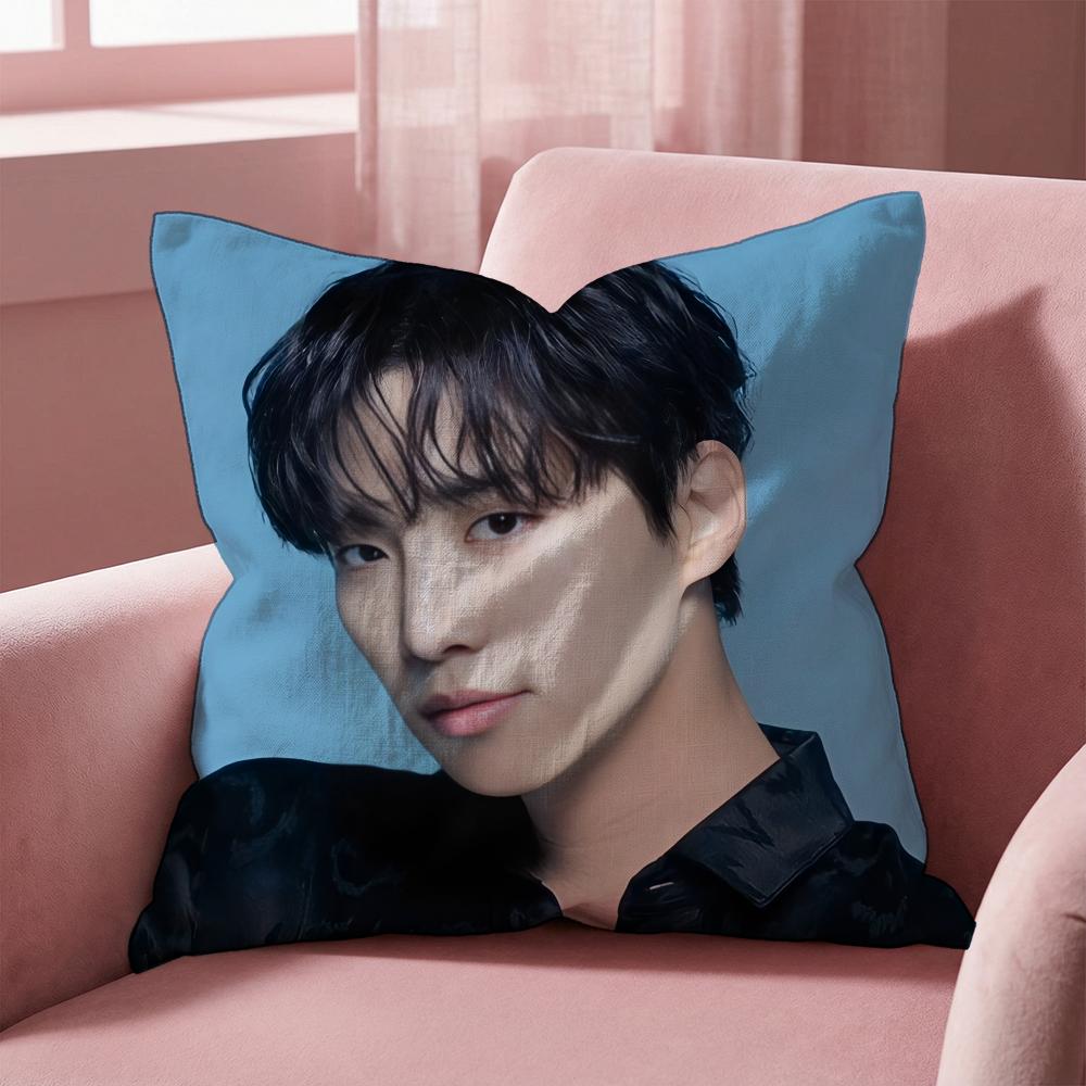 Kpop Lee J-Junho Povlak na polštářek Víceúčelový povlak na polštář pro domov a auto - Oboustranný, měkký a odolný pro každodenní použití